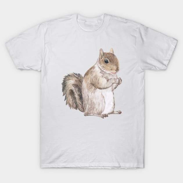 Squirrel - Cute Squirrel T-Shirt by KC Happy Shop